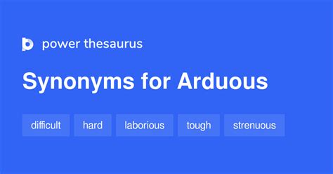 arduous synonym thesaurus